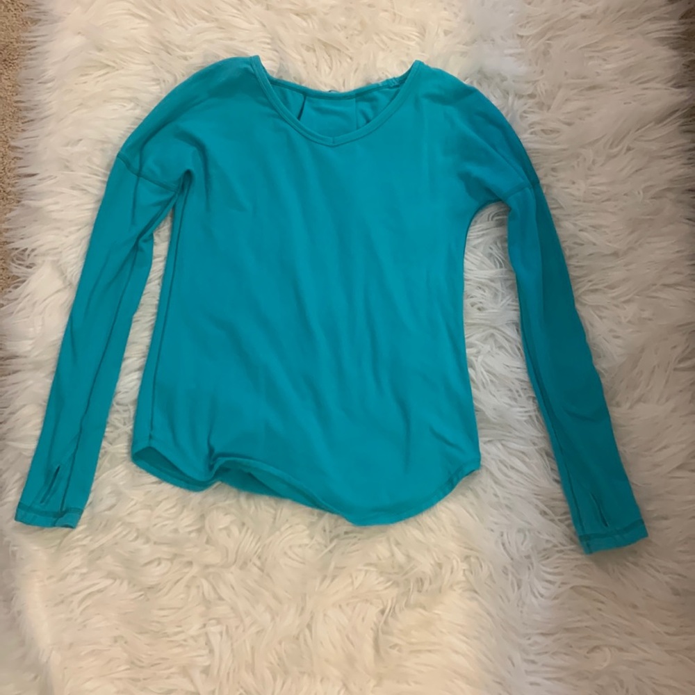 Teal long sleeved Ivivva athletic top